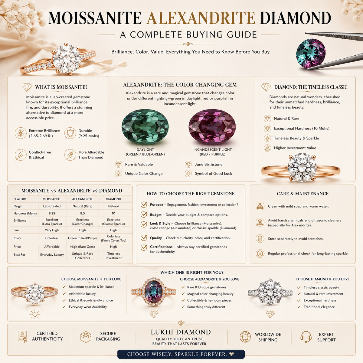 Moissanite Alexandrite Diamond: A Complete Buying Guide