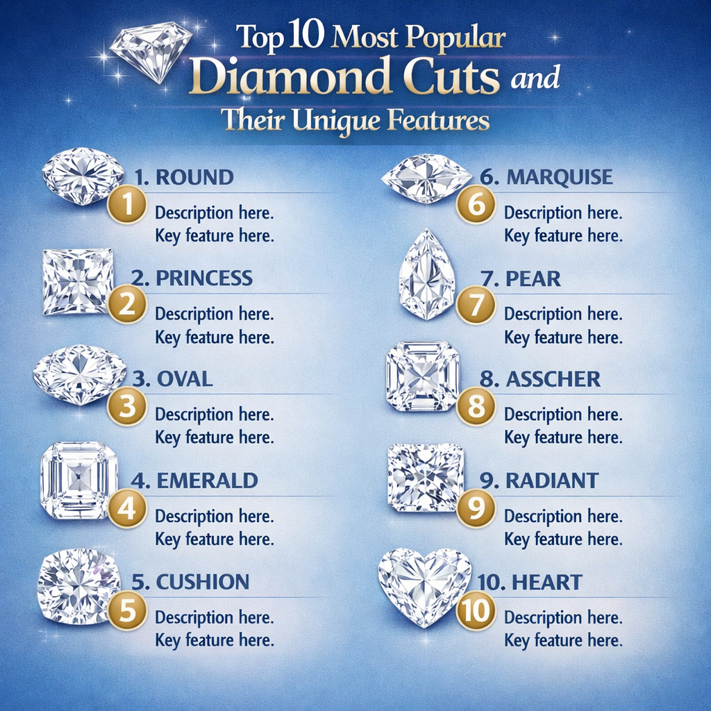 Top 10 Most Popular Diamond Cuts and Their Unique Features