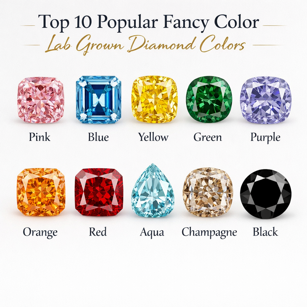 Top 10 Popular Fancy Color Lab Grown Diamond Colors