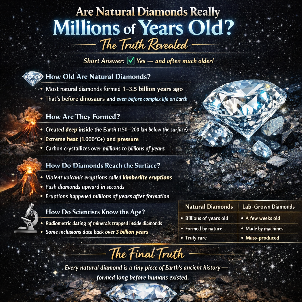 Are Natural Diamonds Really Millions of Years Old? The Truth Revealed