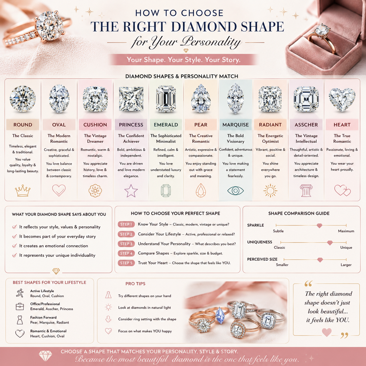 How to Choose the Right Diamond Shape for Your Personality