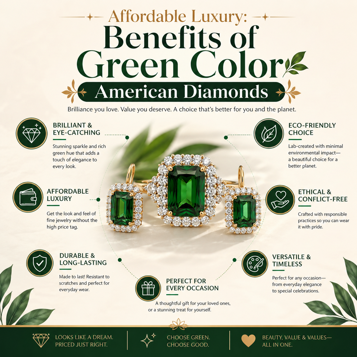 Affordable Luxury: Benefits of Green Color American Diamonds