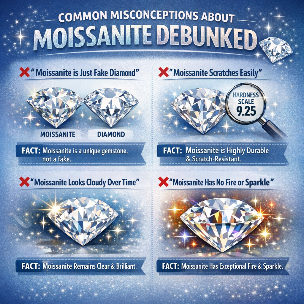 Common Misconceptions About Moissanite Diamond Debunked