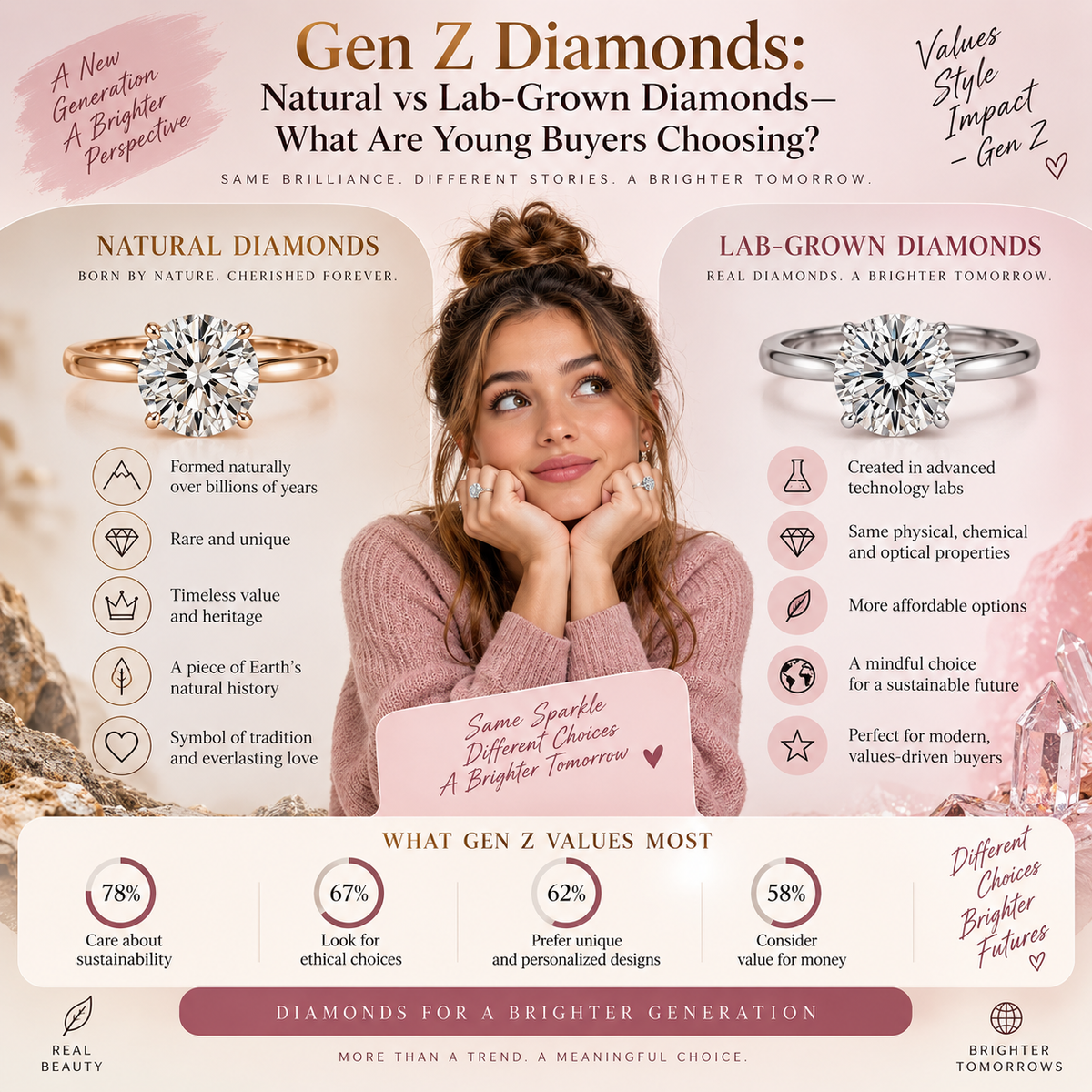 Gen Z Diamonds: Natural vs Lab-Grown Diamonds—What Are Young Buyers Choosing?