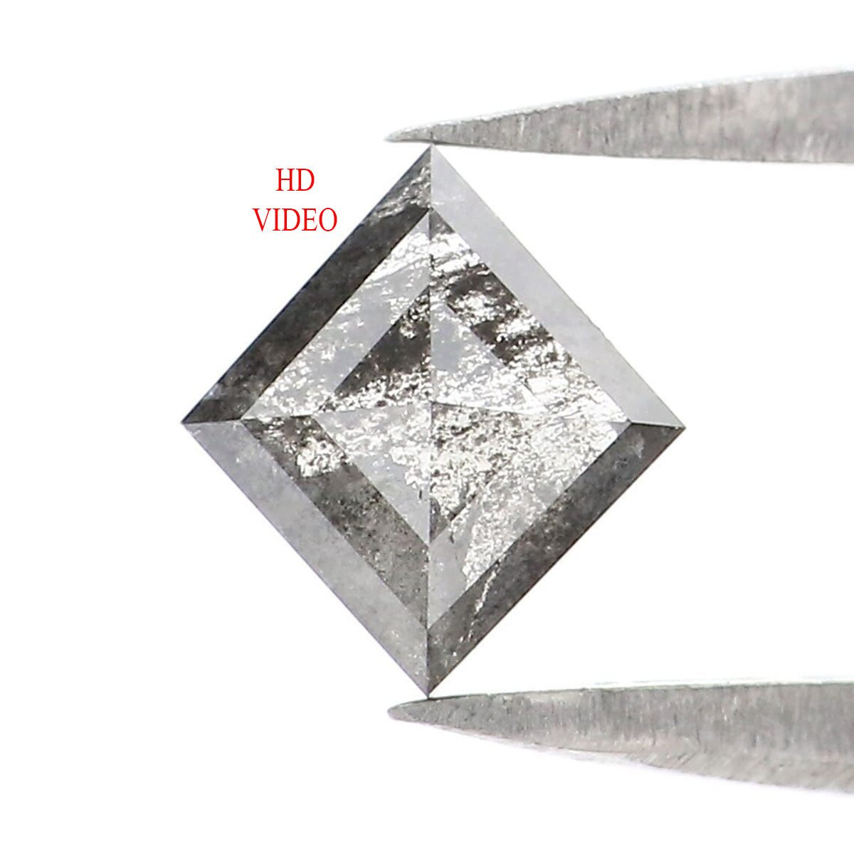 0.50 CT Natural Loose Kite Shape Diamond Salt And Pepper Kite Shape Diamond 6.15 MM Natural Black Grey Color Kite Rose Cut Diamond QK2572