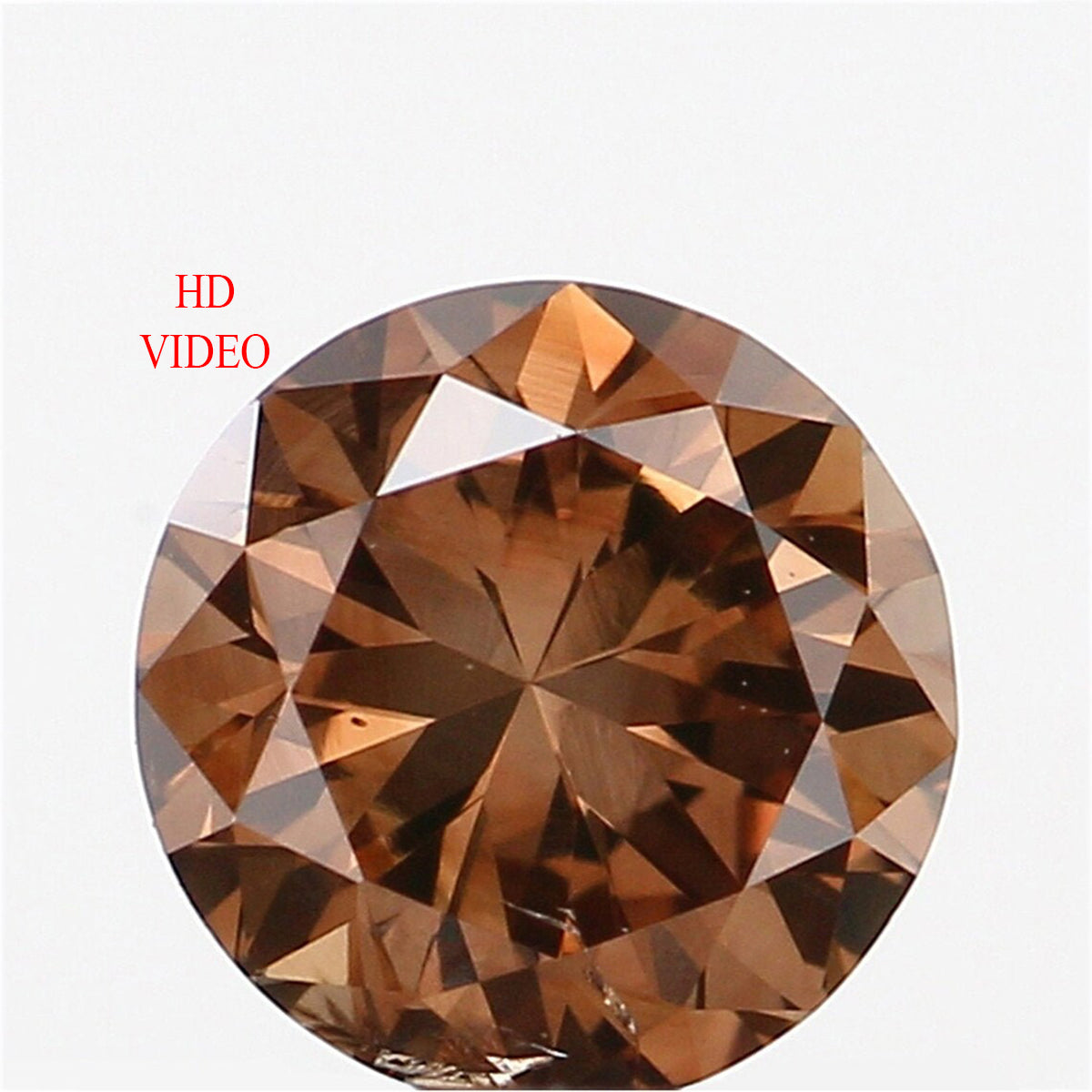 0.32 Ct Natural Loose Diamond, Orange Diamond, Round Diamond, Round Brilliant Cut Diamond, Sparkling Diamond, Rustic Diamond L486