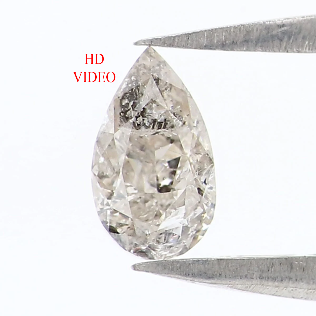 0.38 CT Natural Loose Pear Shape Diamond Grey Color Pear Diamond 6.00 MM Natural Loose Grey Color Diamond Pear Brilliant Cut Diamond KQ848