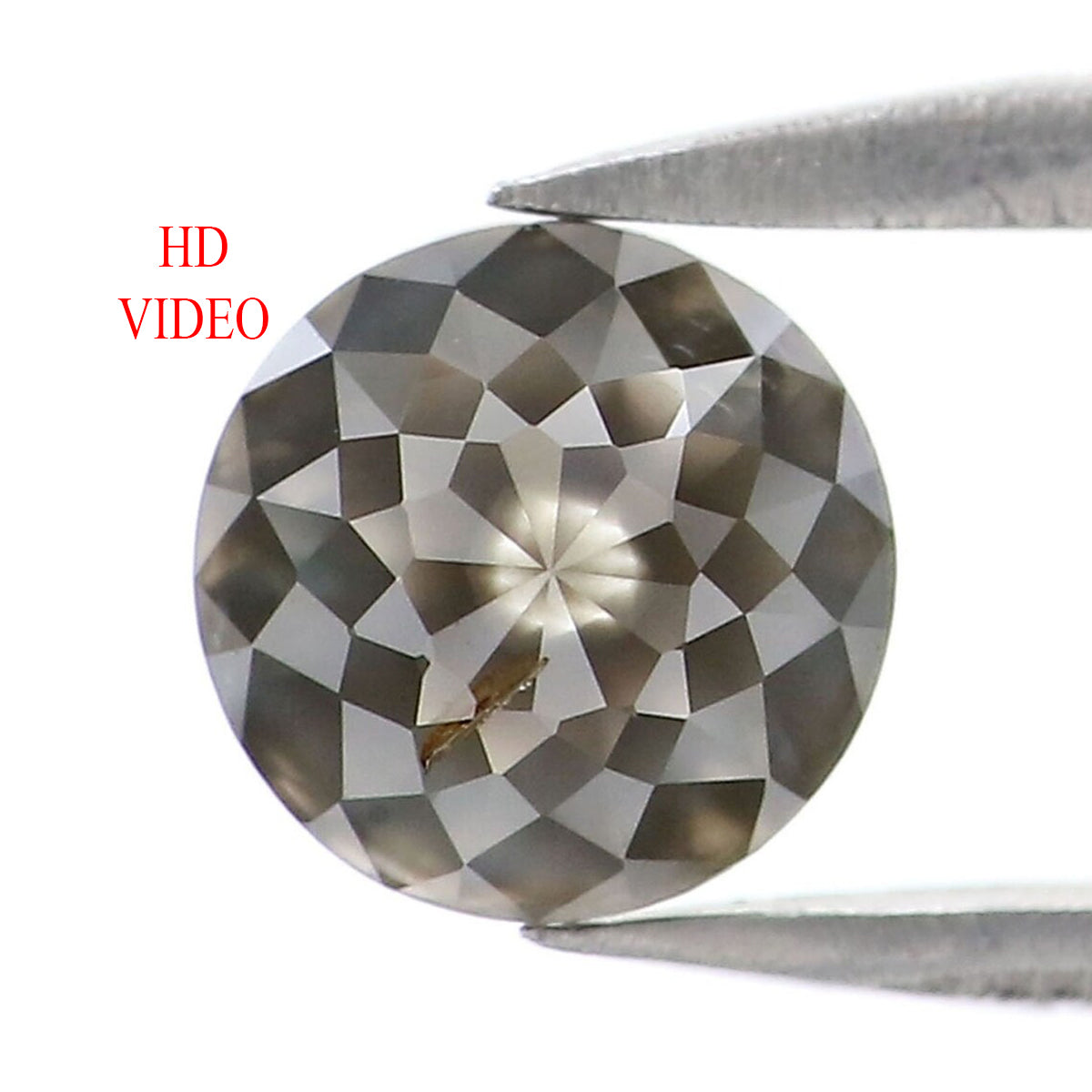 0.86 CT Natural Loose Rose Cut Diamond Black Color Round Rose Shape Diamond 5.50 MM Natural Loose Grey Color Round Rose Cut Diamond KQ2088