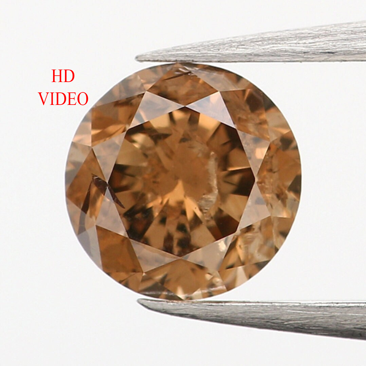 0.39 Ct Natural Loose Diamond, Brown Diamond, Round Diamond, Round Brilliant Cut Diamond, Sparkling Diamond, Rustic Diamond, L672