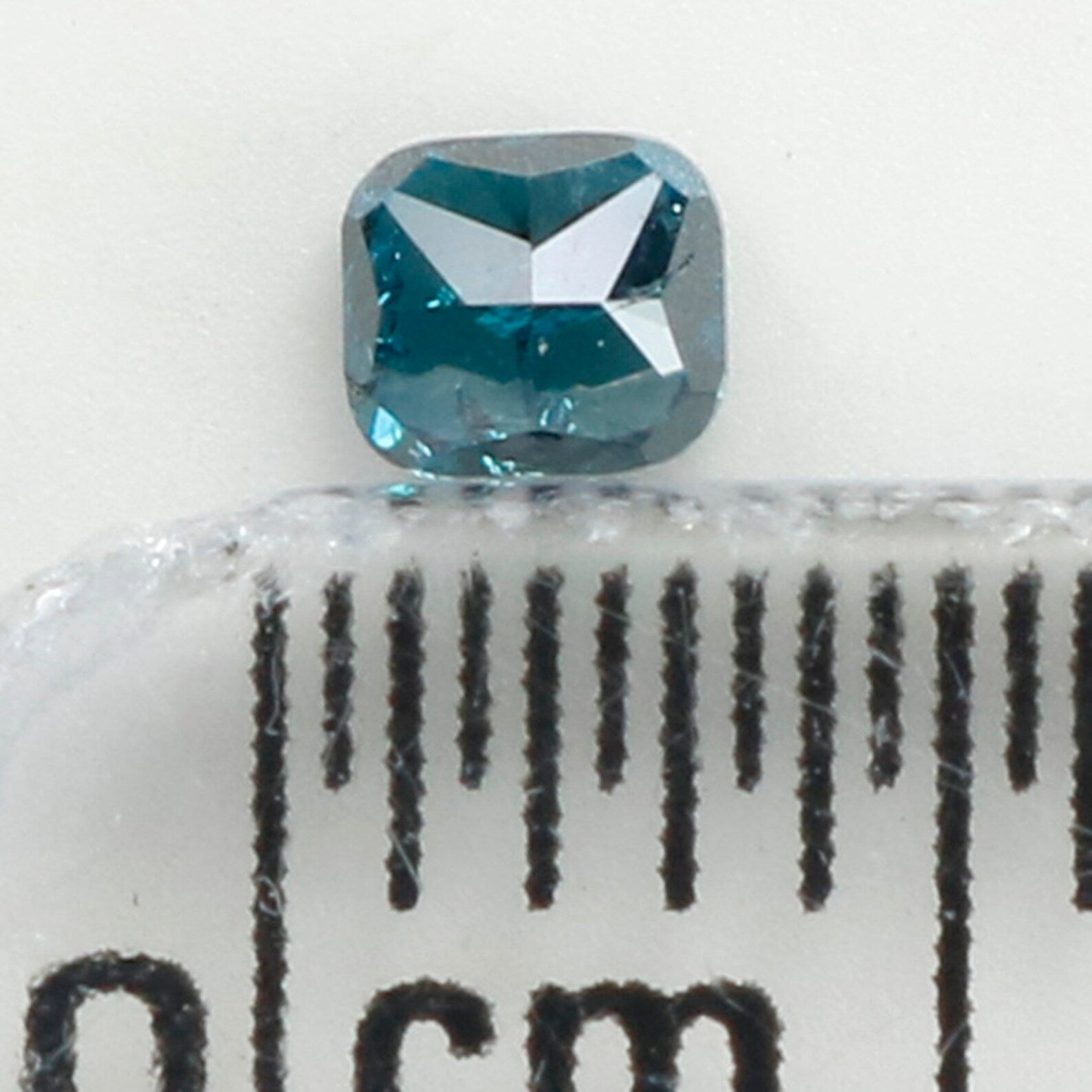 0.13 Ct Natural Loose Diamond, Cushion Diamond, Blue Diamond, Polished Diamond, Brilliant Cut Diamond, Rustic Diamond, Antique Diamond N6523