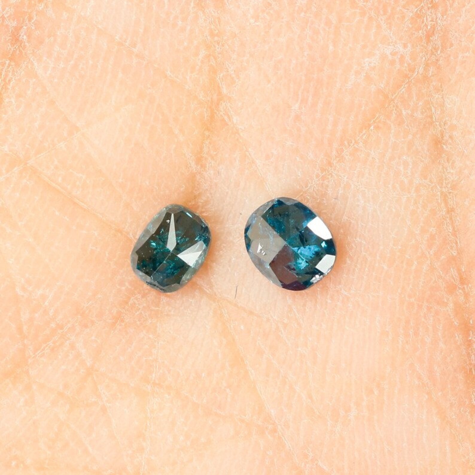 0.32 CT Natural Loose Oval Shape Pair Diamond Blue Color Oval Diamond 3.80 MM Natural Diamond Blue Color Oval Brilliant Cut Diamond NQ9764