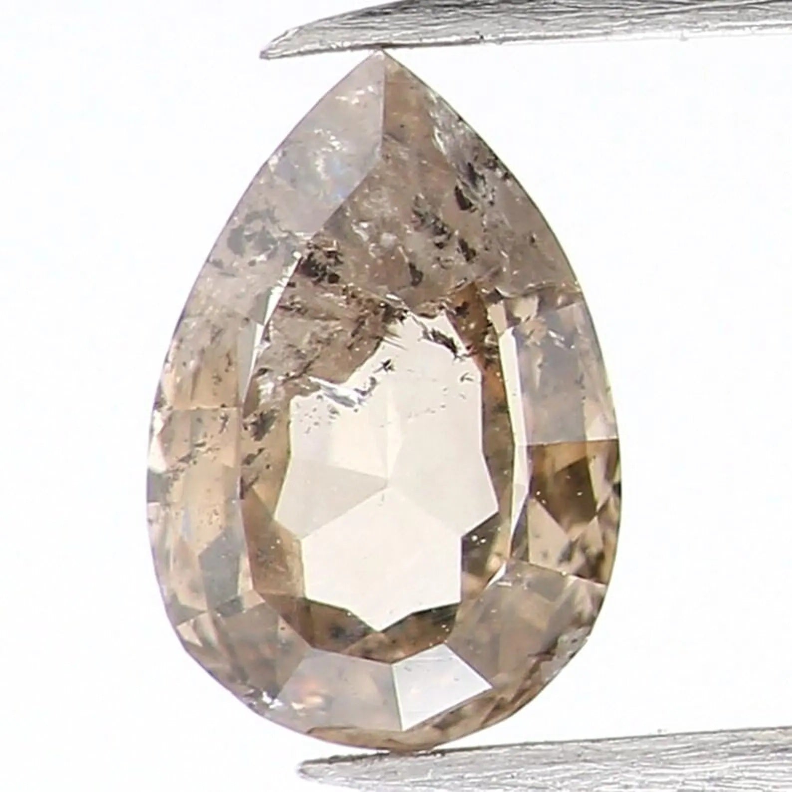 0.34 Ct Natural Loose Pear Shape Diamond Brown Color Pear Cut Diamond 5.20 MM Natural Loose Brown Color Diamond Pear Rose Cut Diamond NQ1018