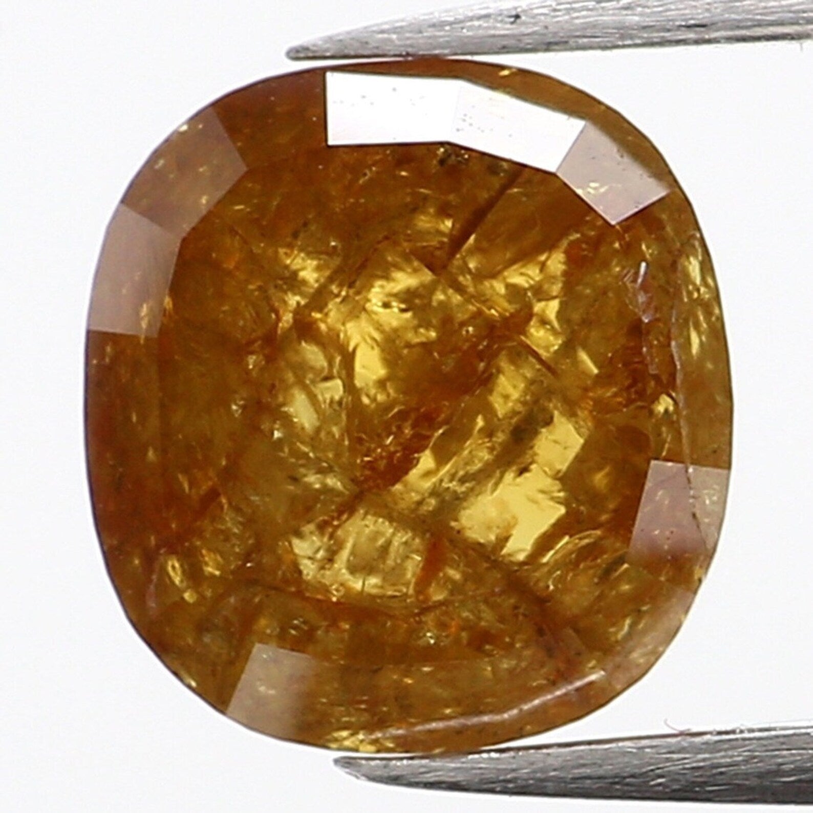 1.08 CT Natural Loose Cushion Shape Diamond Brown Color Cushion Cut Diamond 6.25 MM Natural Loose Diamond Cushion Rose Cut Diamond NQ994