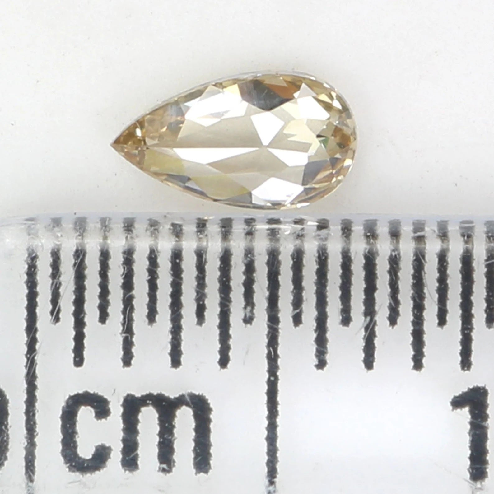 0.19 Ct Natural Loose Diamond, Yellow Pear Diamond, Rustic Diamond, Antique Diamond, Real Diamond, Grey Diamond, Fancy Shape Diamond N609