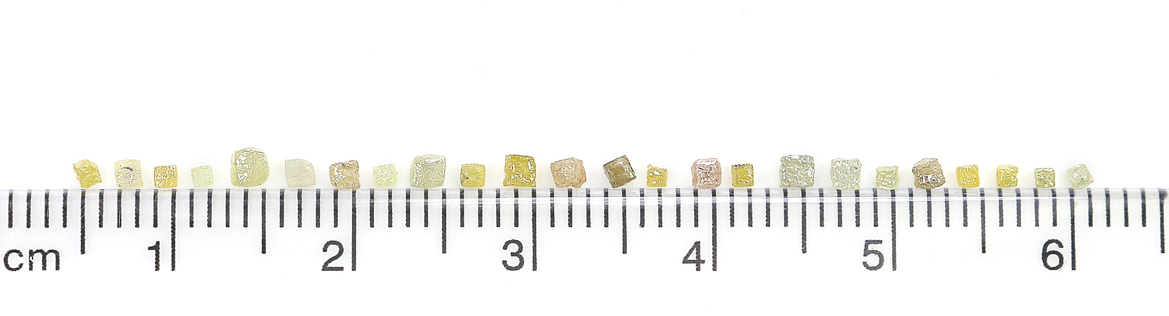 Natural Loose Rough Cube Shape Diamond Mix Color Rough Cut Diamond 1.60 to 1.90 MM 1.00 Ct Scoop Uncut Rough Cube Irregular Cut Diamond Q139