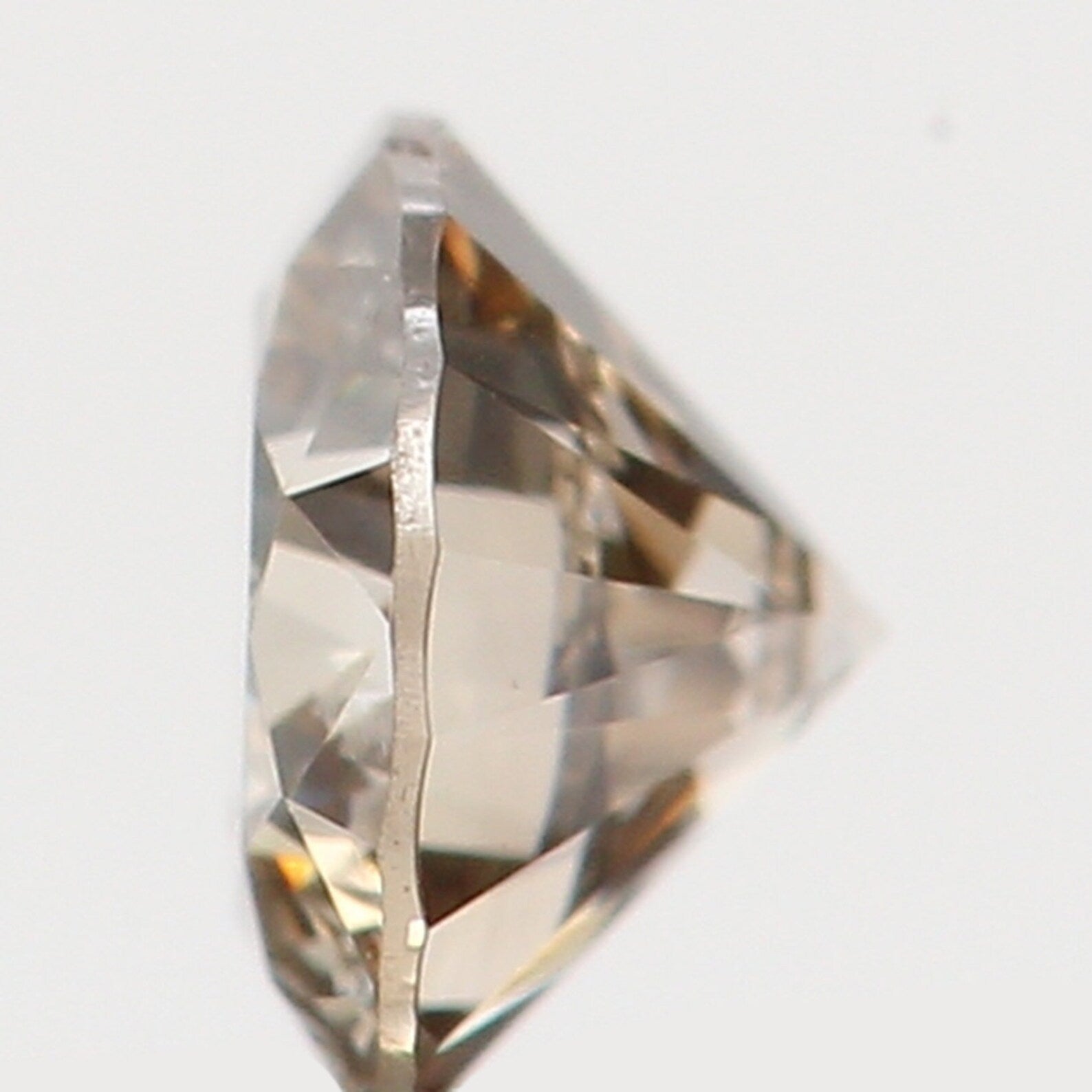 0.14 Ct Natural Loose Diamond Round Brown Color I1 Clarity 3.20 MM N7278