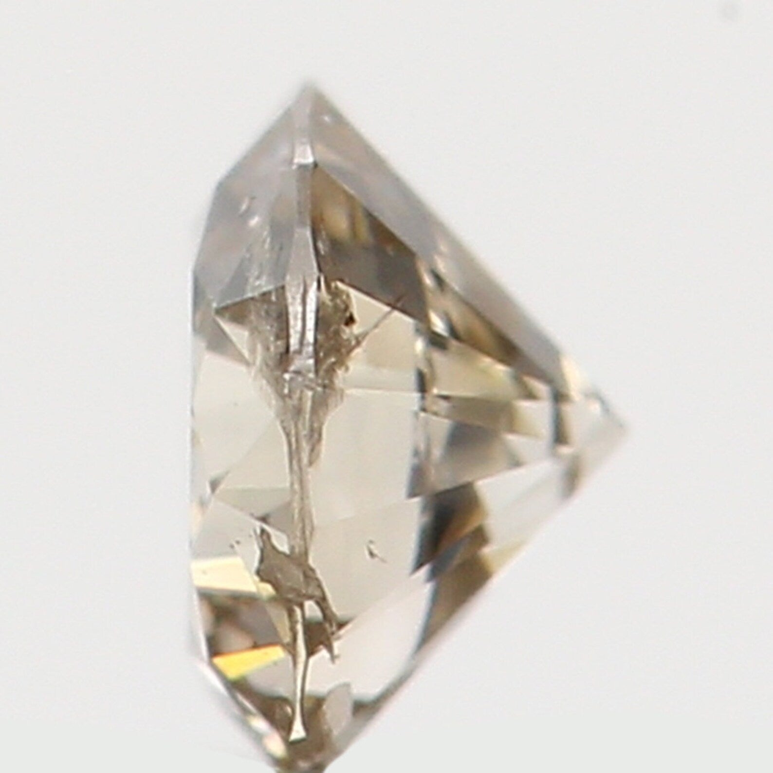 0.09 Ct Natural Loose Diamond Round Brown Color SI2 Clarity 2.90 MM N7365