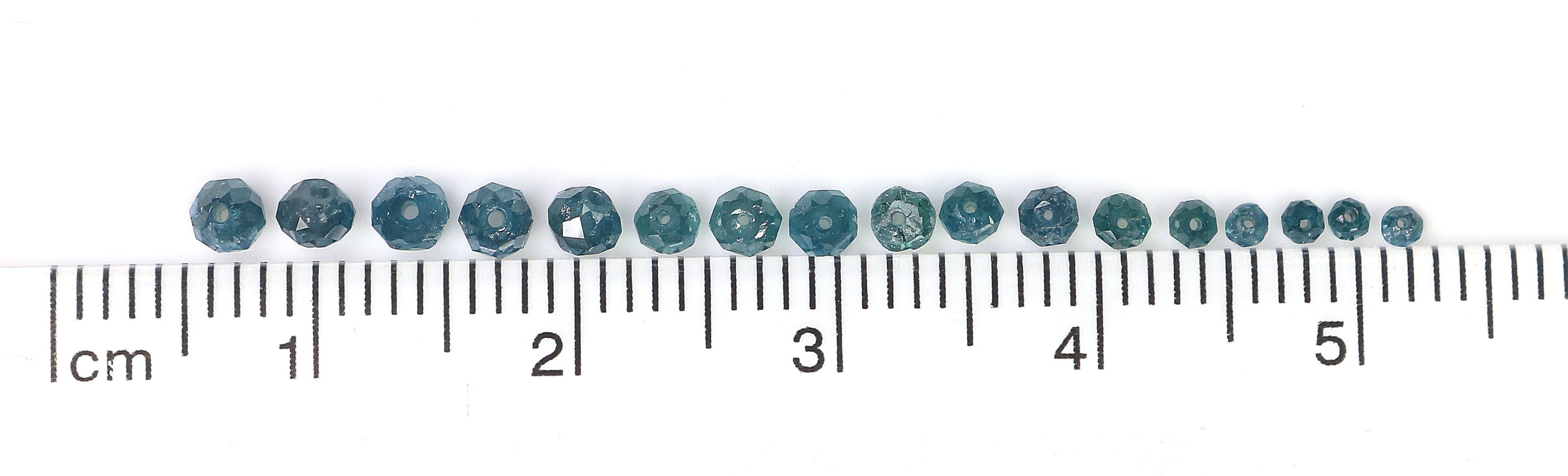 Natural Loose Bead Shape Diamond 1.50 to 3.50 MM Natural Blue Color Bead Diamond 1.00 CT Scoop Round Bead Cut Diamond Q49