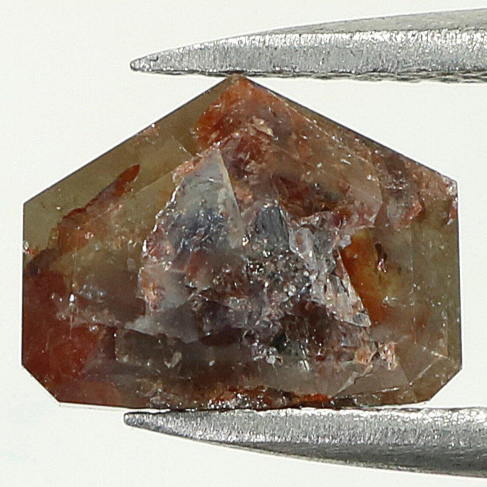 1.78 Ct Natural Loose Shield Shape Diamond Grey Color Shield Cut Diamond 8.30 MM Natural Loose Brown Color Shield Rose Cut Diamond NQ7788