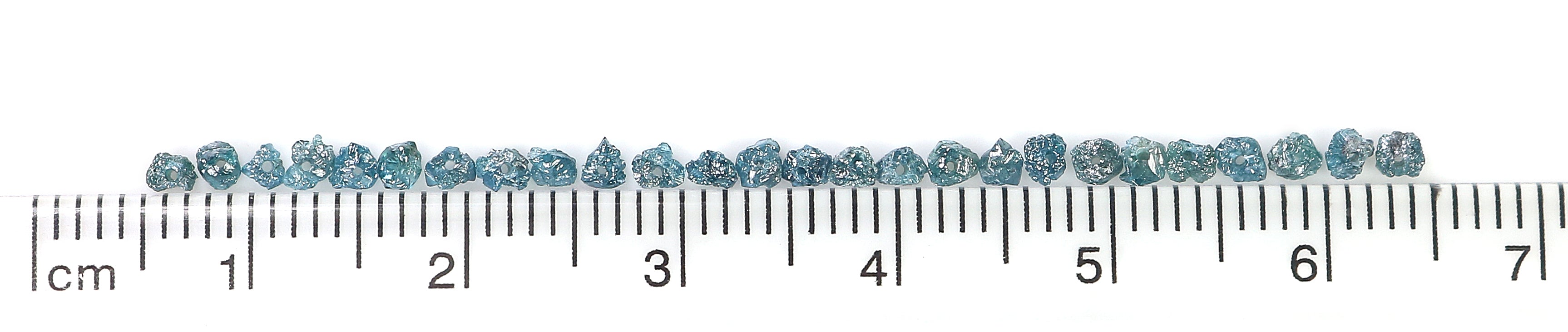 Natural Loose Rough Bead Shape Diamond Blue Color Rough Bead Cut Diamond 4.00 Ct Lot Uncut Drilled Bead Rough Irregular Cut Diamond Q80