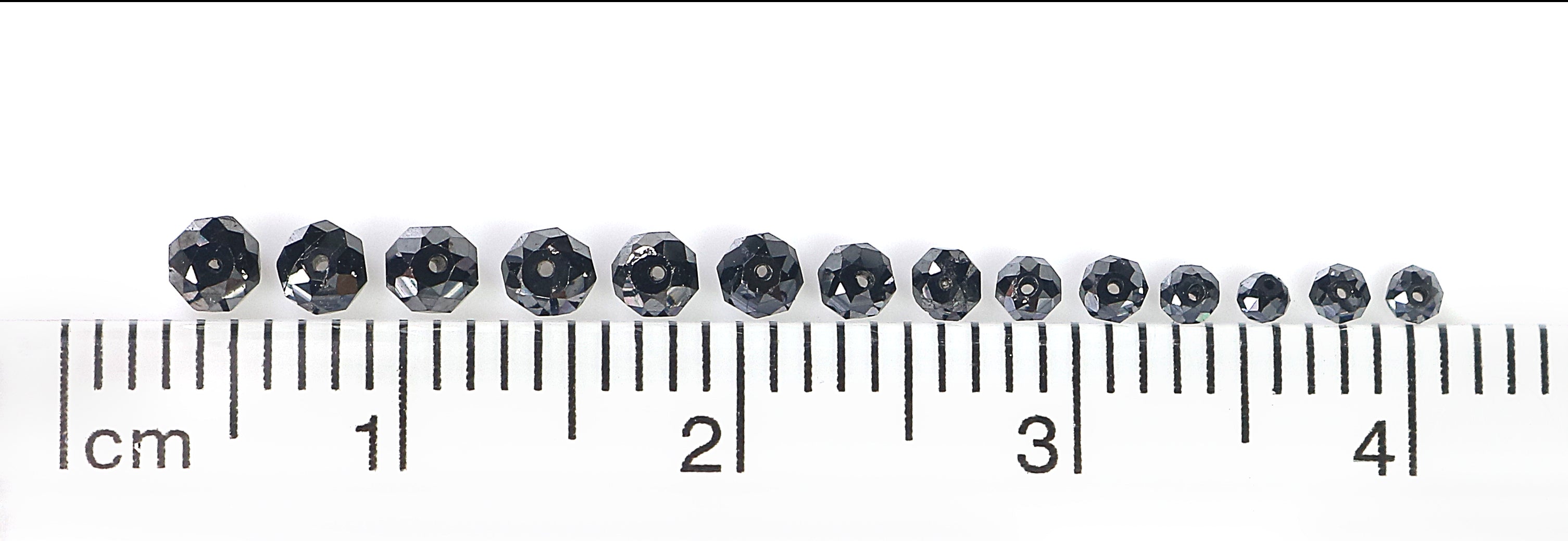 Natural Loose Bead Shape Diamond 1.50 to 3.10 MM Natural Black Color Bead Diamond 20 PCS Lot Round Bead Cut Diamond Q157