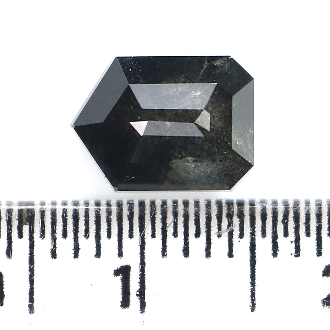 2.05 Ct Natural Loose Shield Shape Diamond Salt And Pepper Shield Cut Diamond 8.50 MM Black Gray Color Shield Shape Rose Cut Diamond QL8057