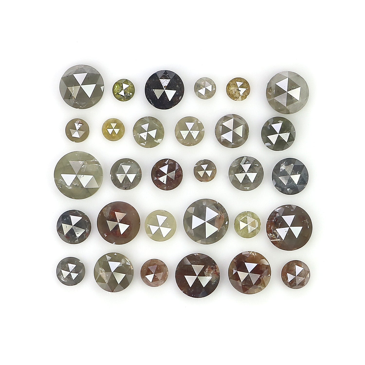 Natural Loose Round Rose Cut Diamond Fancy Mix Color Rose Cut Diamond Low Price 2.00 to 5.00 MM 1.00 CT Lot Round Shape Diamond Q71