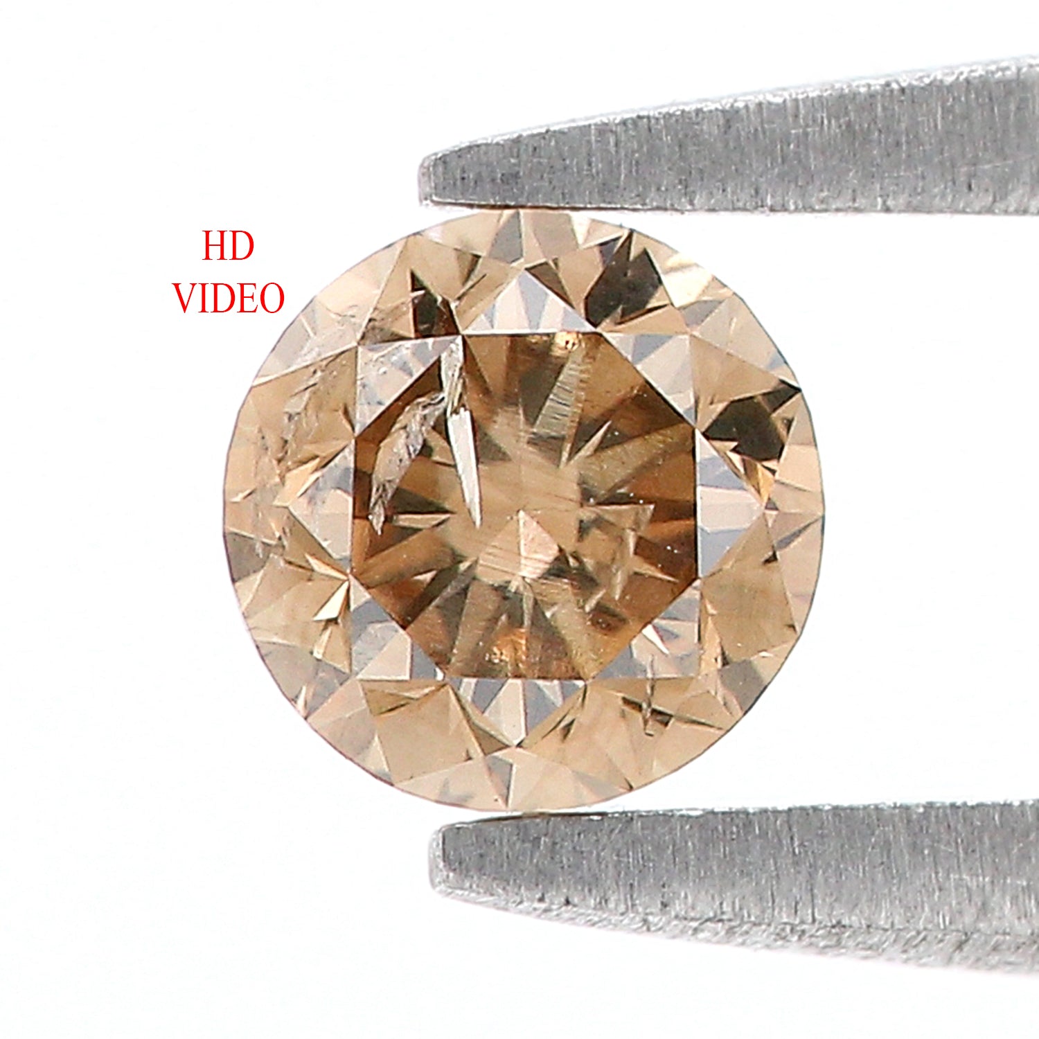 0.36 Ct Natural Loose Round Shape Diamond Brown Color Round Cut Diamond 4.40 MM Natural Loose Brown Color Round Brilliant Cut Diamond LQ484