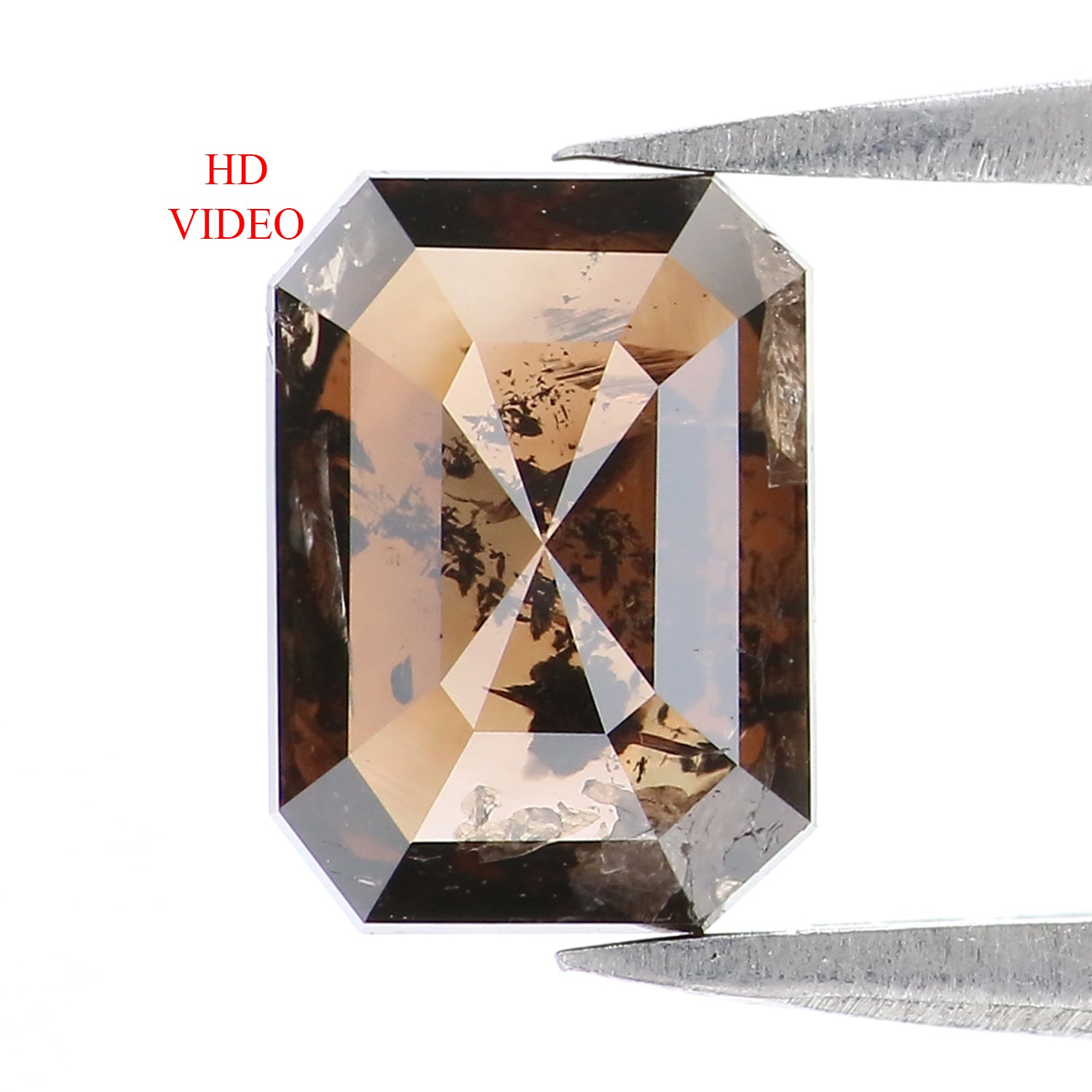 1.93 Ct Natural Loose Emerald Cut Diamond Brown Color Emerald Diamond 8.40 MM Natural Loose Diamond Brown Color Emerald Cut Diamond QL9595