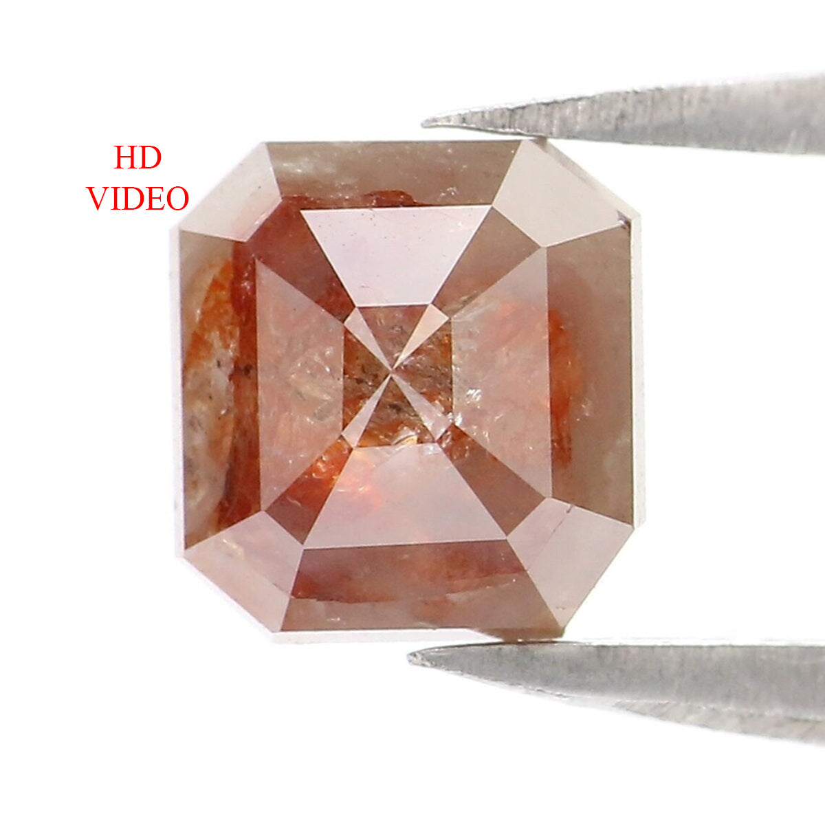 1.35 Ct Natural Loose Emerald Shape Diamond Brown Color Emerald Diamond 6.25 MM Natural Brown Color Diamond Emerald Rose Cut Diamond LQ2125