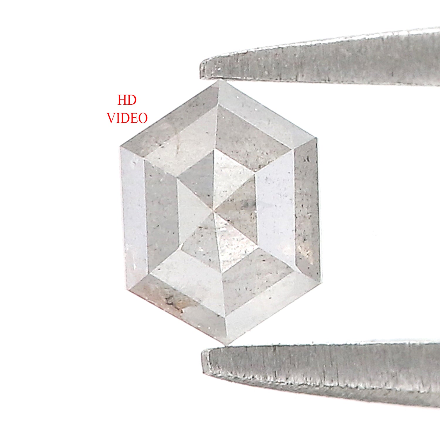 0.46 Ct Natural Loose Hexagon Shape Diamond Grey Hexagon Cut Diamond 5.45 MM Natural Loose Diamond Grey Hexagon Rose Cut Diamond QL9681