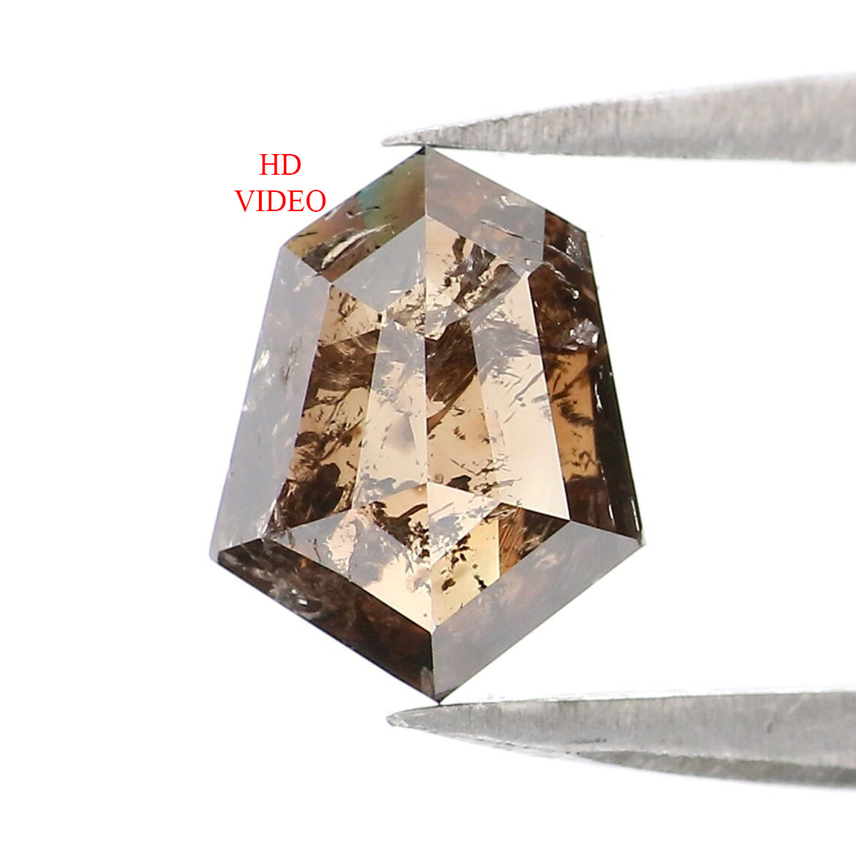 0.76 CT Natural Loose Shield Shape Diamond Deep Brown Color Shield Cut Diamond 7.70 MM Natural Brown Diamond Shield Rose Cut Diamond LQ7431