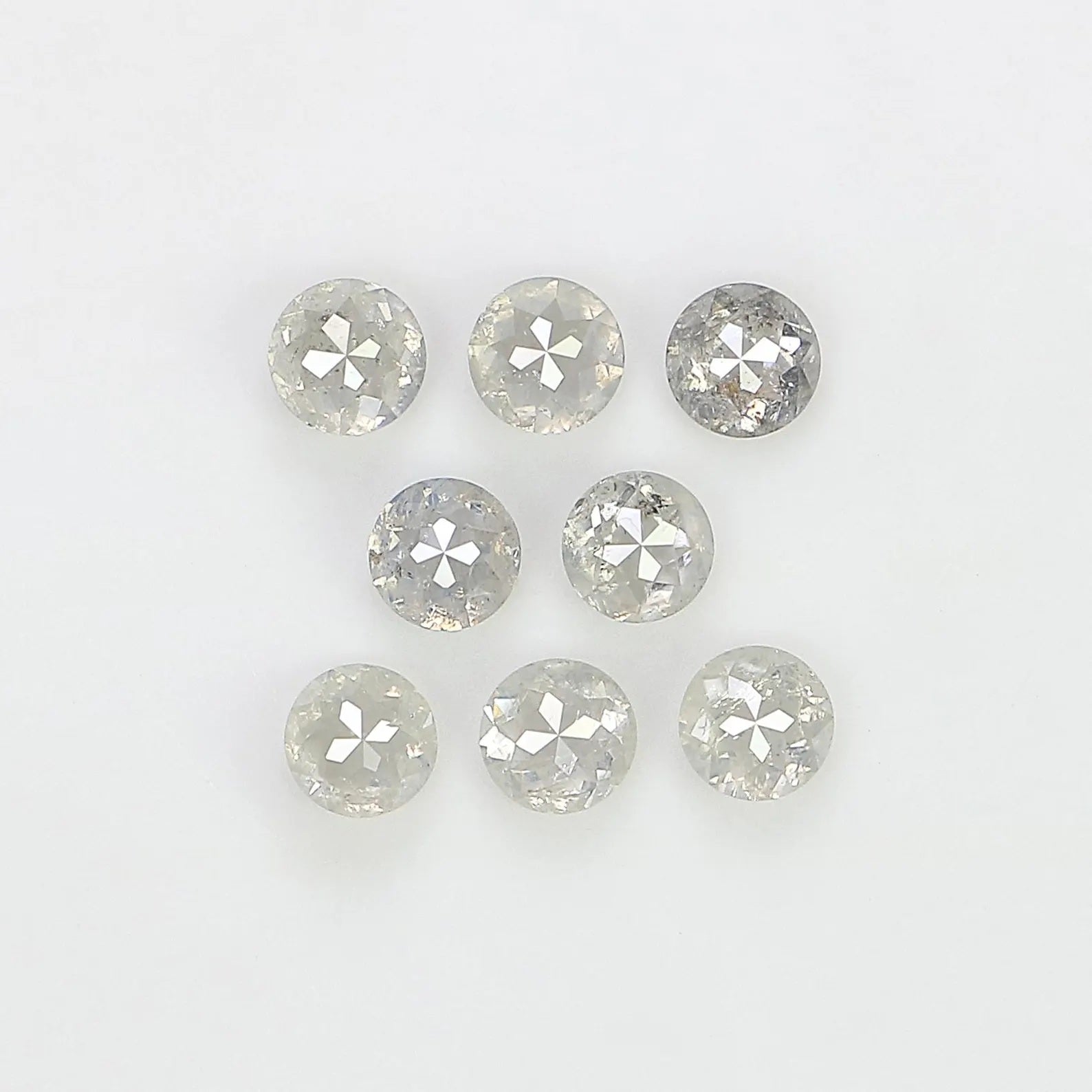 1.27 CT Natural Loose Round Shape Diamond Grey Color Round Diamond 3.10 MM Natural Loose Diamond Grey Color Round Rose Cut Diamond NQ2570