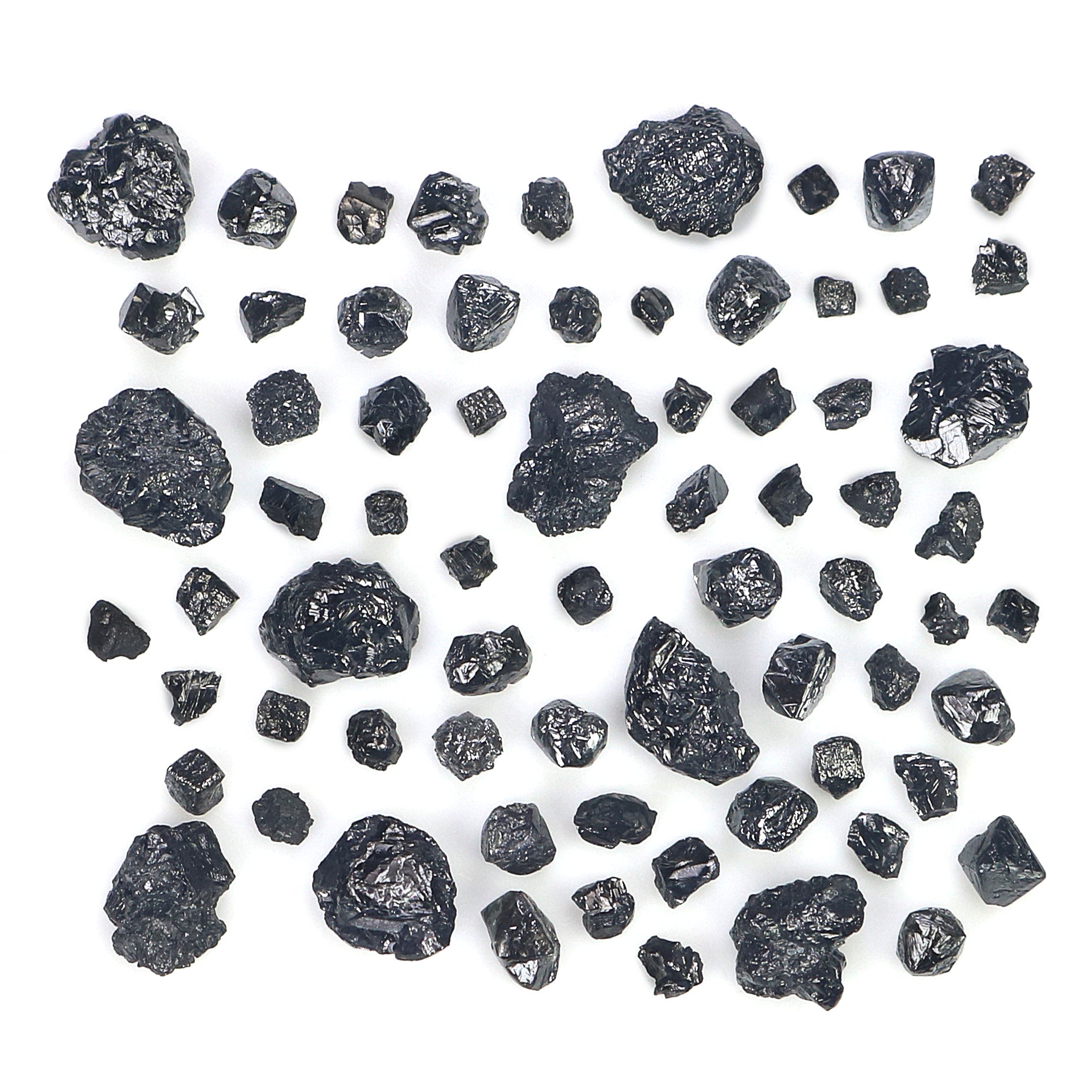 Natural Loose Rough Uncut Diamond Black Color Raw Uncut Diamond 1.20 to 6.00 MM 10.00 Ct Lot Rough Black Color Irregular Cut Diamond Q89