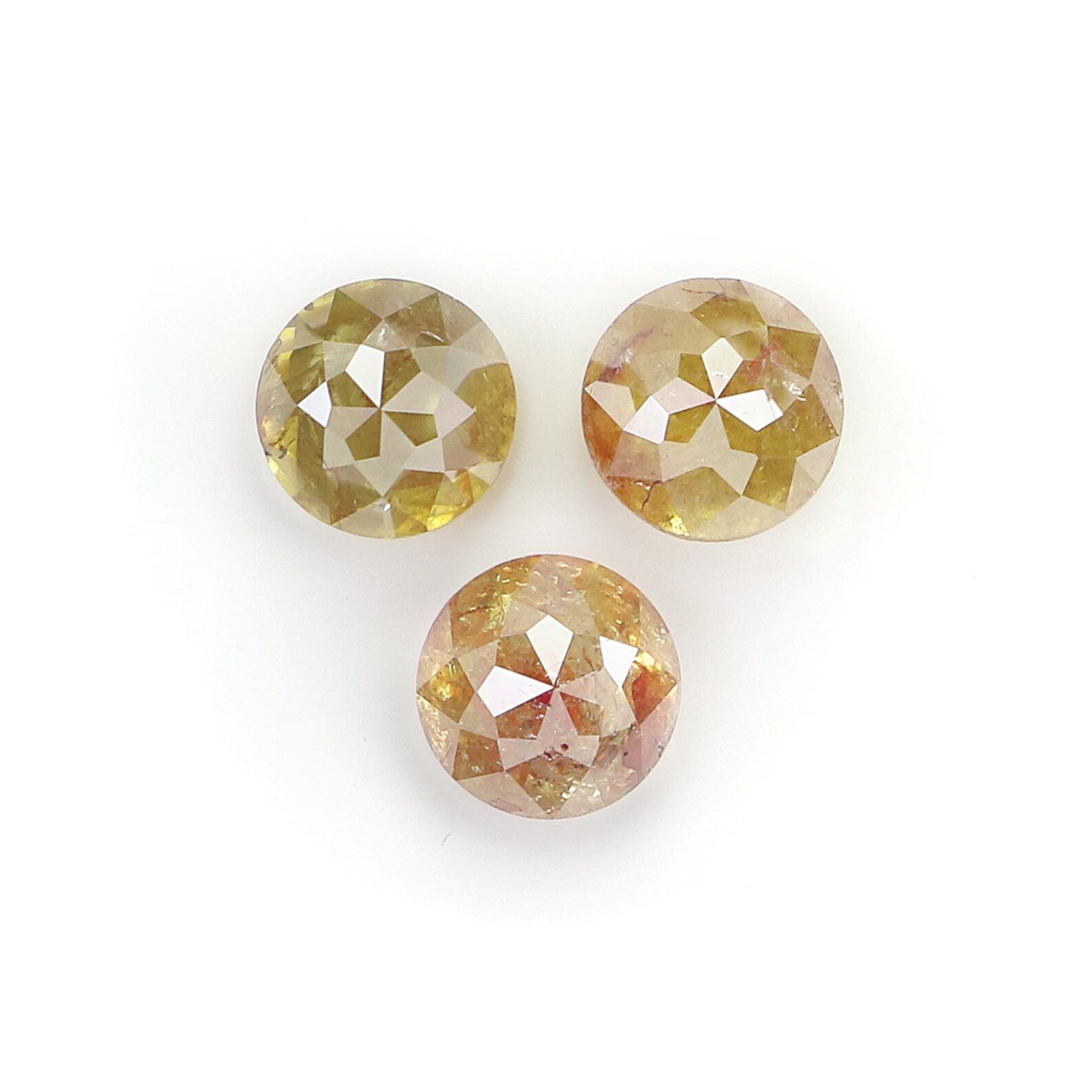 1.42 CT Natural Loose Rose Cut Diamond Yellow Brown Color Round Shape Diamond 4.20 MM Natural Loose Round Rose Cut Shape Diamond NQ428