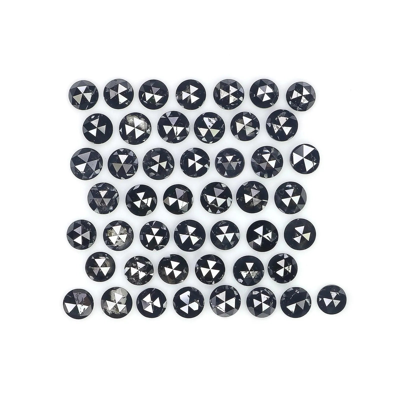 3.32 CT Natural Loose Round Shape Diamond Black Color Round Diamond 2.60 MM Natural Loose Diamond Black Color Round Rose Cut Diamond NQ1798