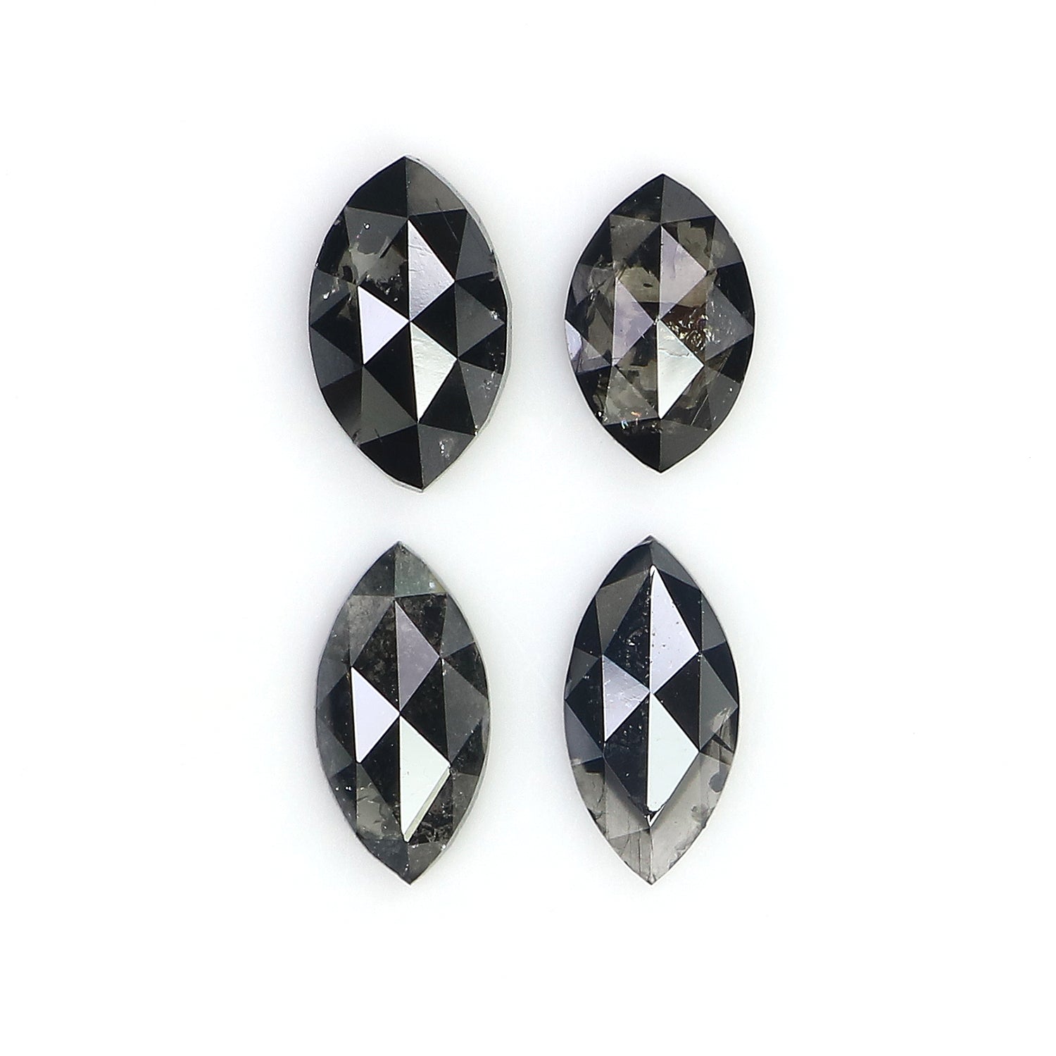 0.94 CT Natural Loose Marquise Shape Diamond Black Color Marquise Cut Diamond 5.30 MM Natural Black Diamond Marquise Rose Cut Diamond LQ1606