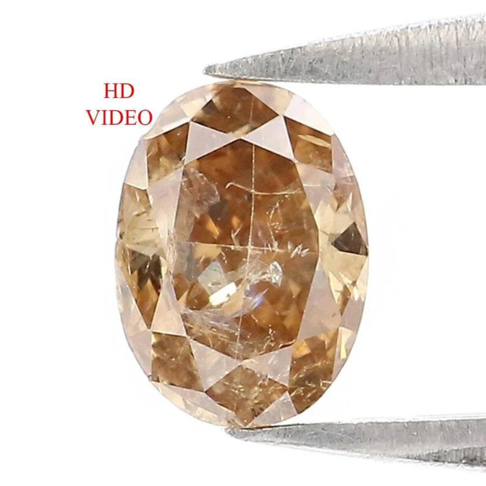 0.53 CT Natural Loose Oval Shape Diamond Brown Color Oval Cut Diamond 5.80 MM Natural Loose Brown Color Oval Brilliant Cut Diamond NQ9653