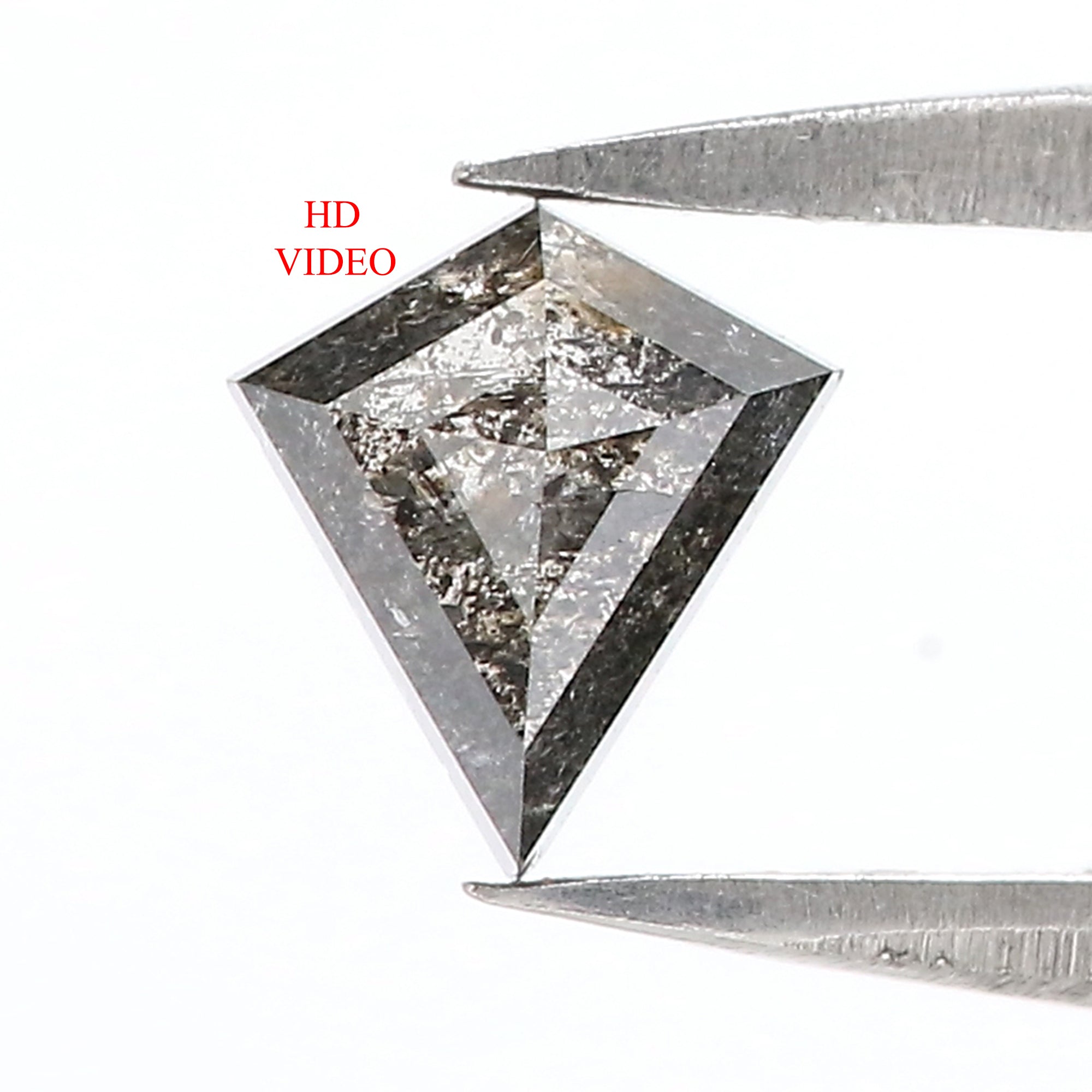 0.53 Ct Natural Loose Kite Shape Diamond Salt And Pepper Kite Diamond 6.30 MM Natural Diamond Black Grey Color Kite Rose Cut Diamond QL3131