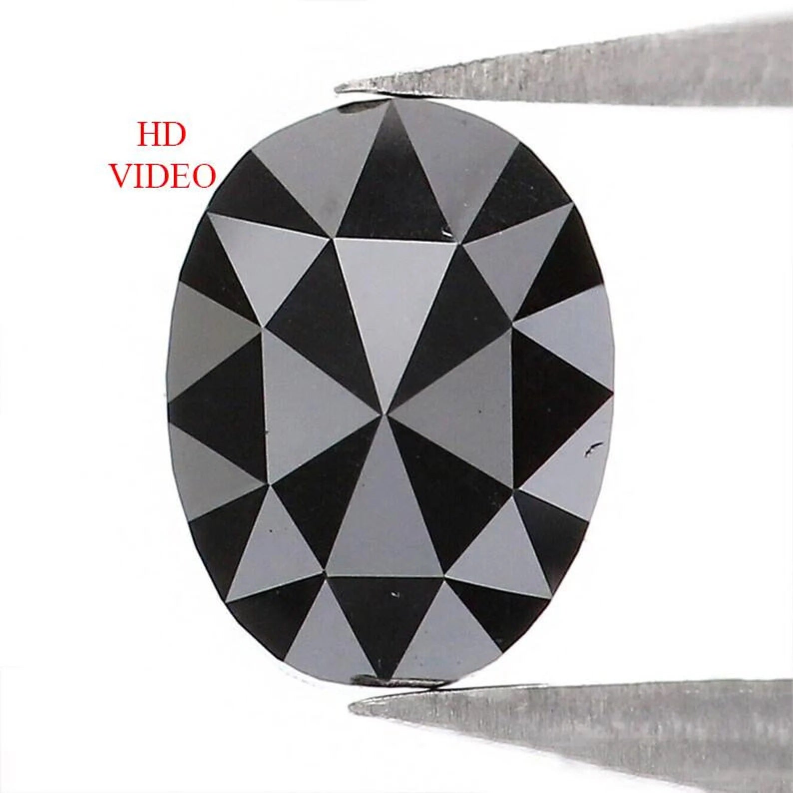 1.14 Ct Natural Loose Oval Shape Diamond Black Color Oval Cut Diamond 7.70 MM Natural Loose Diamond Black Oval Rose Cut Diamond QN1976