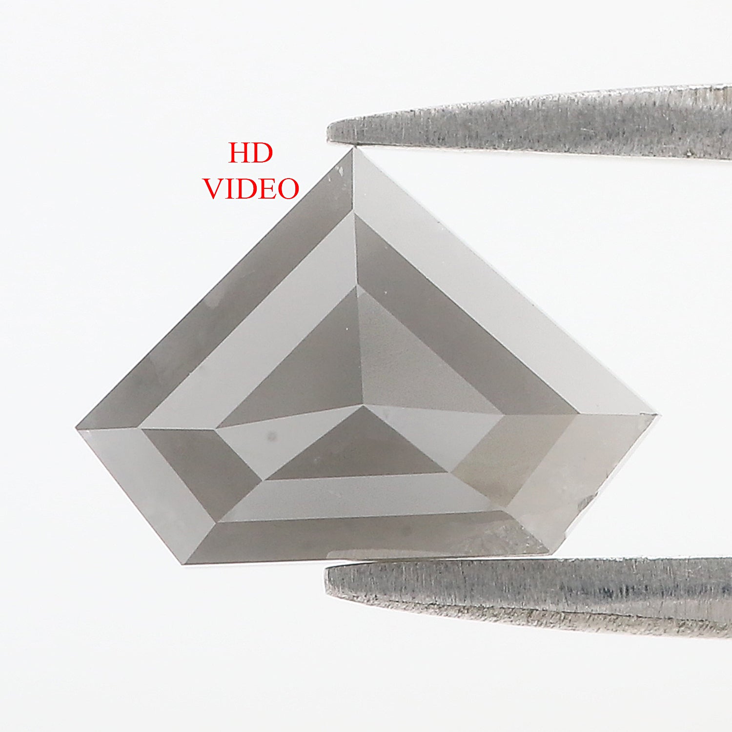 2.35 Ct Natural Loose Shield Diamond Gray Color Shield Cut Diamond 7.90 MM Natural Loose Diamond Gray Color Shield Rose Cut Diamond QL906