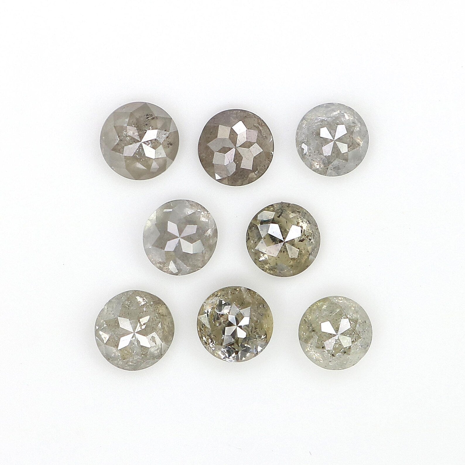 1.30 Ct Natural Loose Round Rose Cut Diamond Salt And Pepper Round Shape Diamond 3.10 MM Natural Grey Color Round Rose Cut Diamond NQ1802