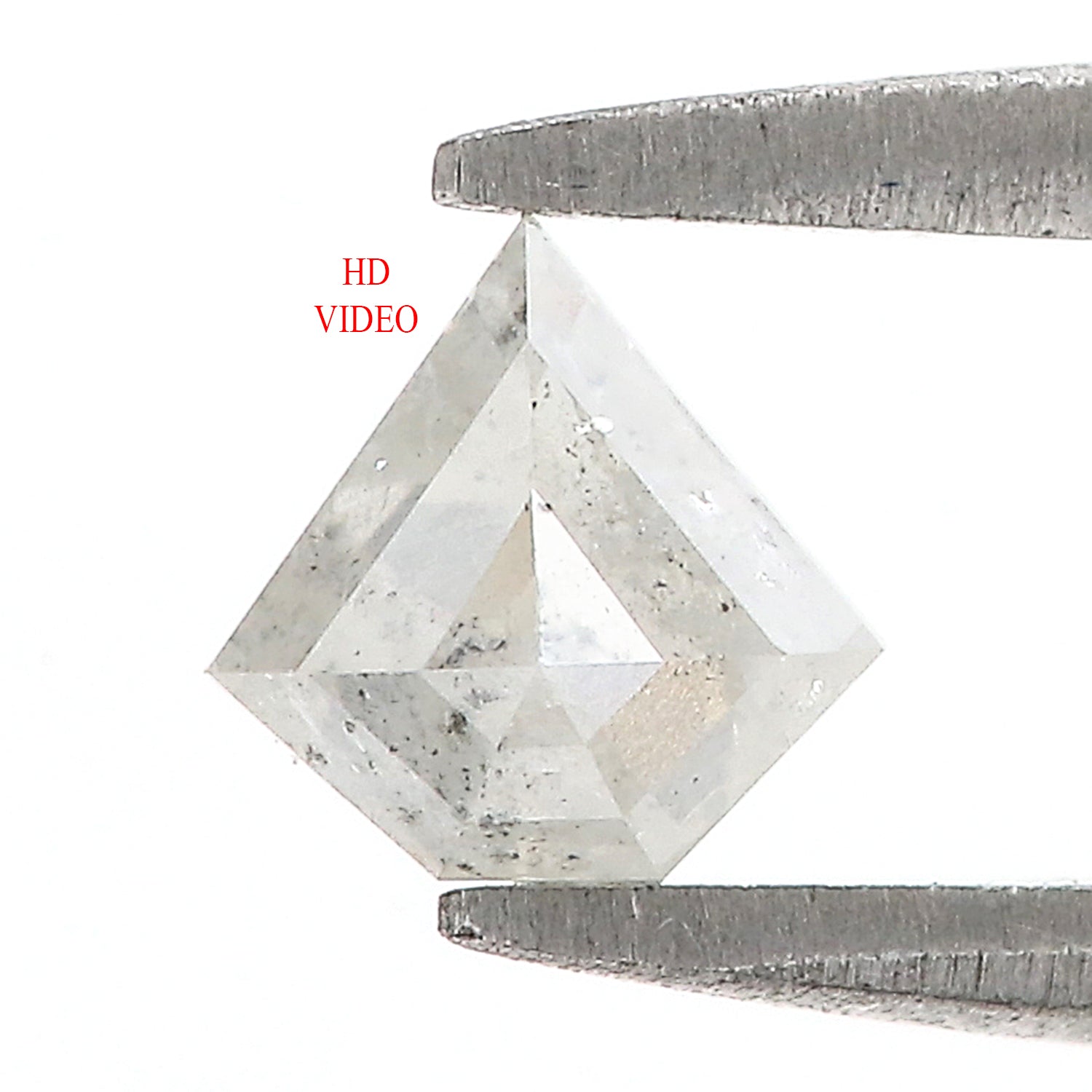 0.47 Ct Natural Loose Shield Shape Diamond Salt And Pepper Shield Shape Diamond 5.40 MM Natural Gray Color Shield Rose Cut Diamond QL9683