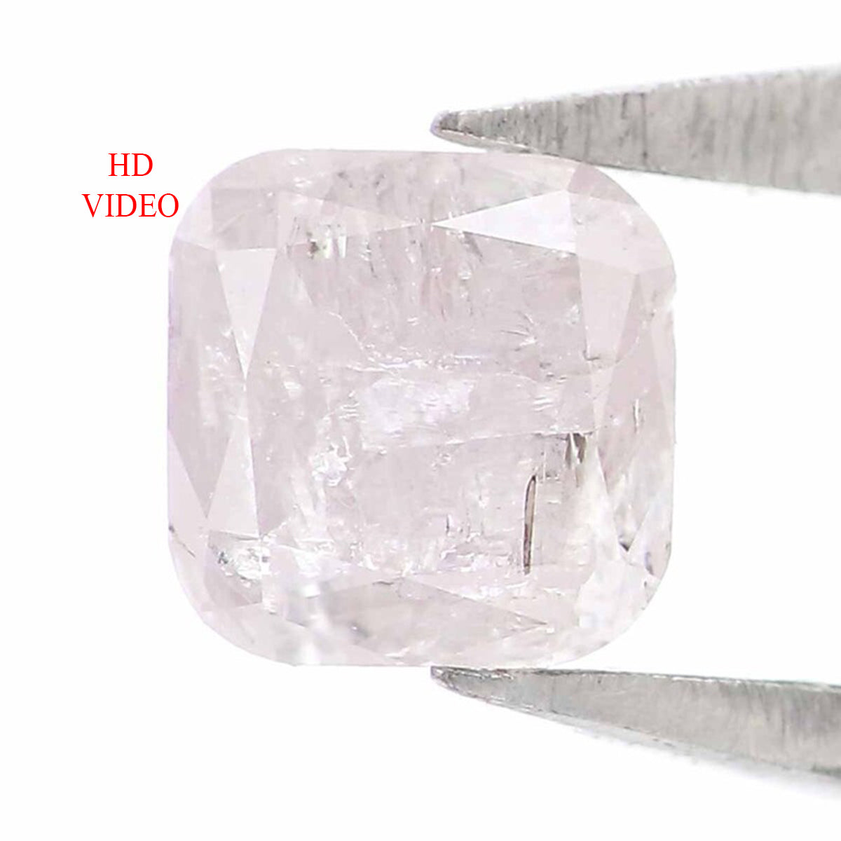 Natural Loose Cushion Light Pink Color Diamond 0.36 CT 3.90 MM Cushion Shape Rose Cut Diamond KR1792
