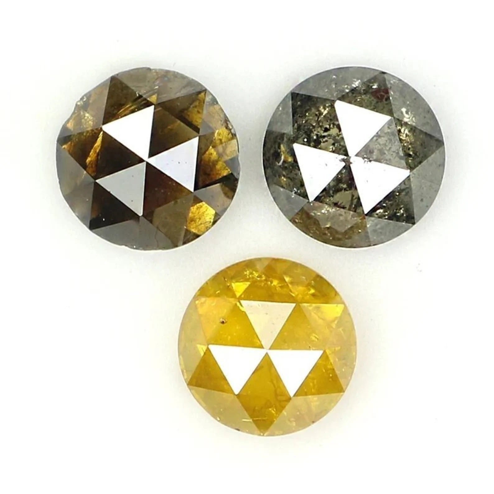 1.35 CT Natural Loose Round Shape Diamond Mix Color Round Cut Diamond 4.40 MM Natural Loose Diamond Mix Color Round Rose Cut Diamond NQ1526