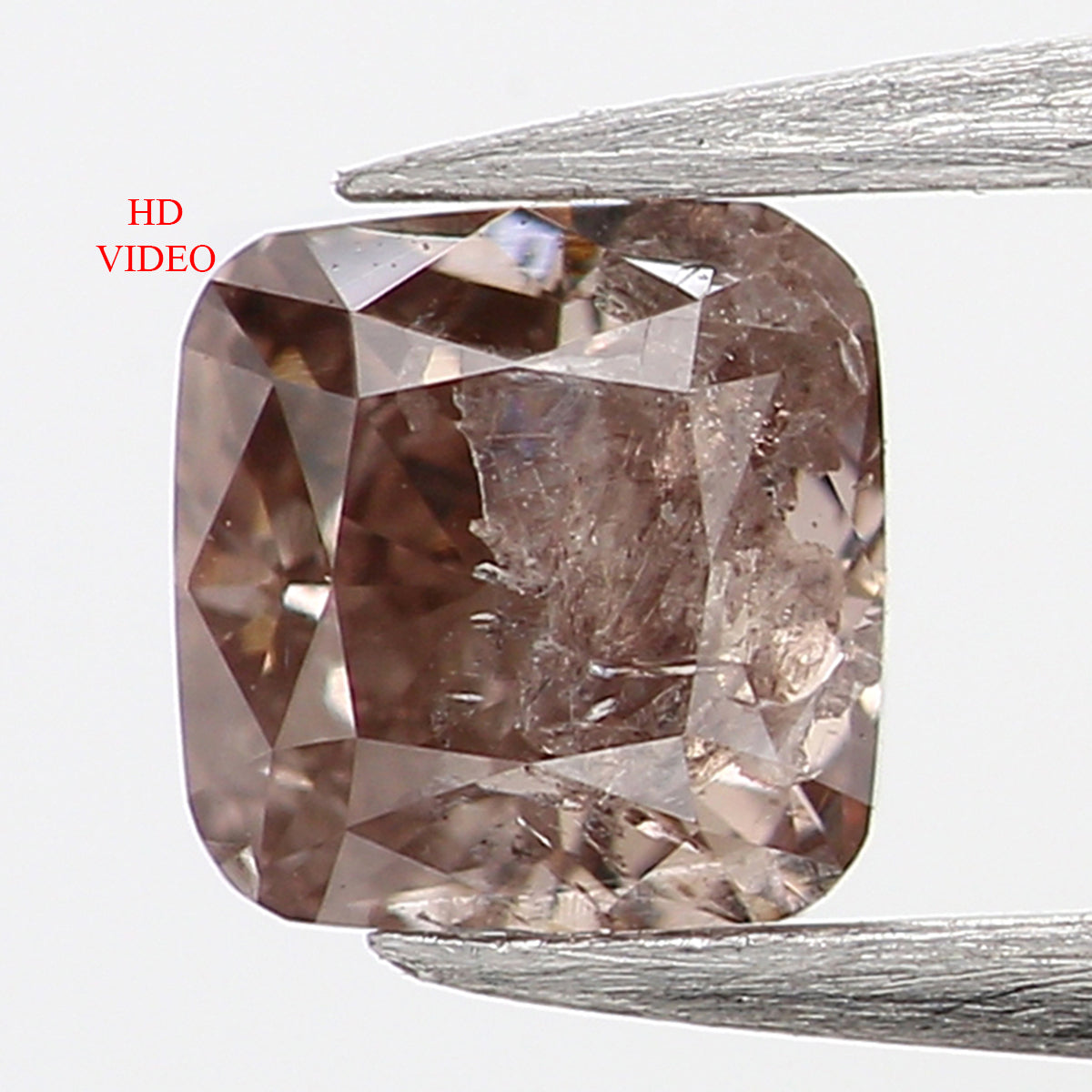 0.22 Ct Natural Loose Diamond, Cushion Diamond, Brown Diamond, Pink Diamond, Polished Diamond, Real Diamond, Rustic Diamond L5600