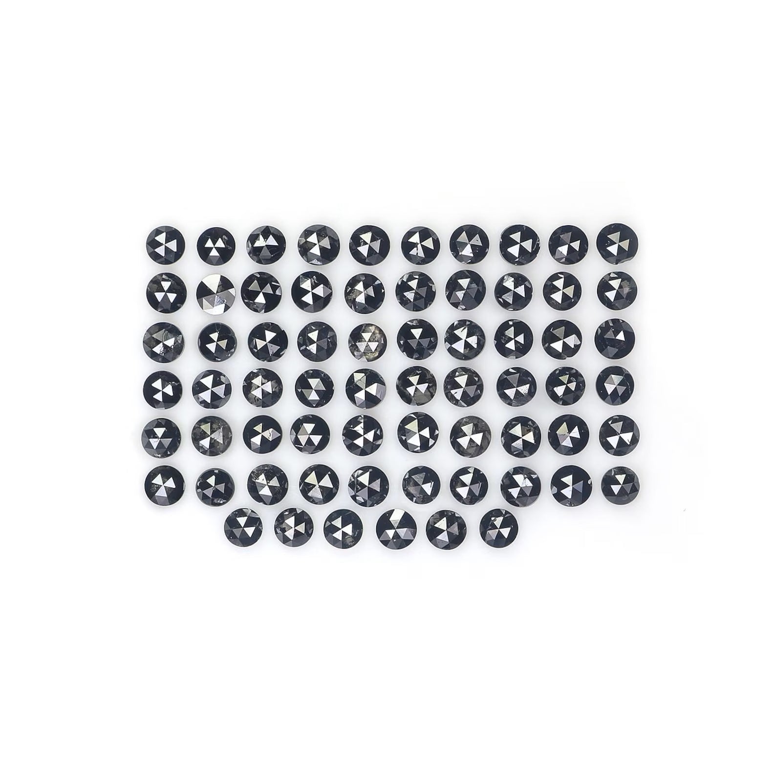 2.85 CT Natural Loose Round Shape Diamond Black Color Round Diamond 2.10 MM Natural Loose Diamond Black Color Round Rose Cut Diamond NQ1806