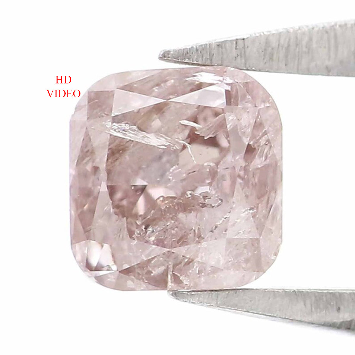 0.38 CT Natural Loose Cushion Shape Diamond Pink Color Cushion Cut Diamond 4.20 MM Natural Brown Color Cushion Brilliant Cut Diamond KQ1539