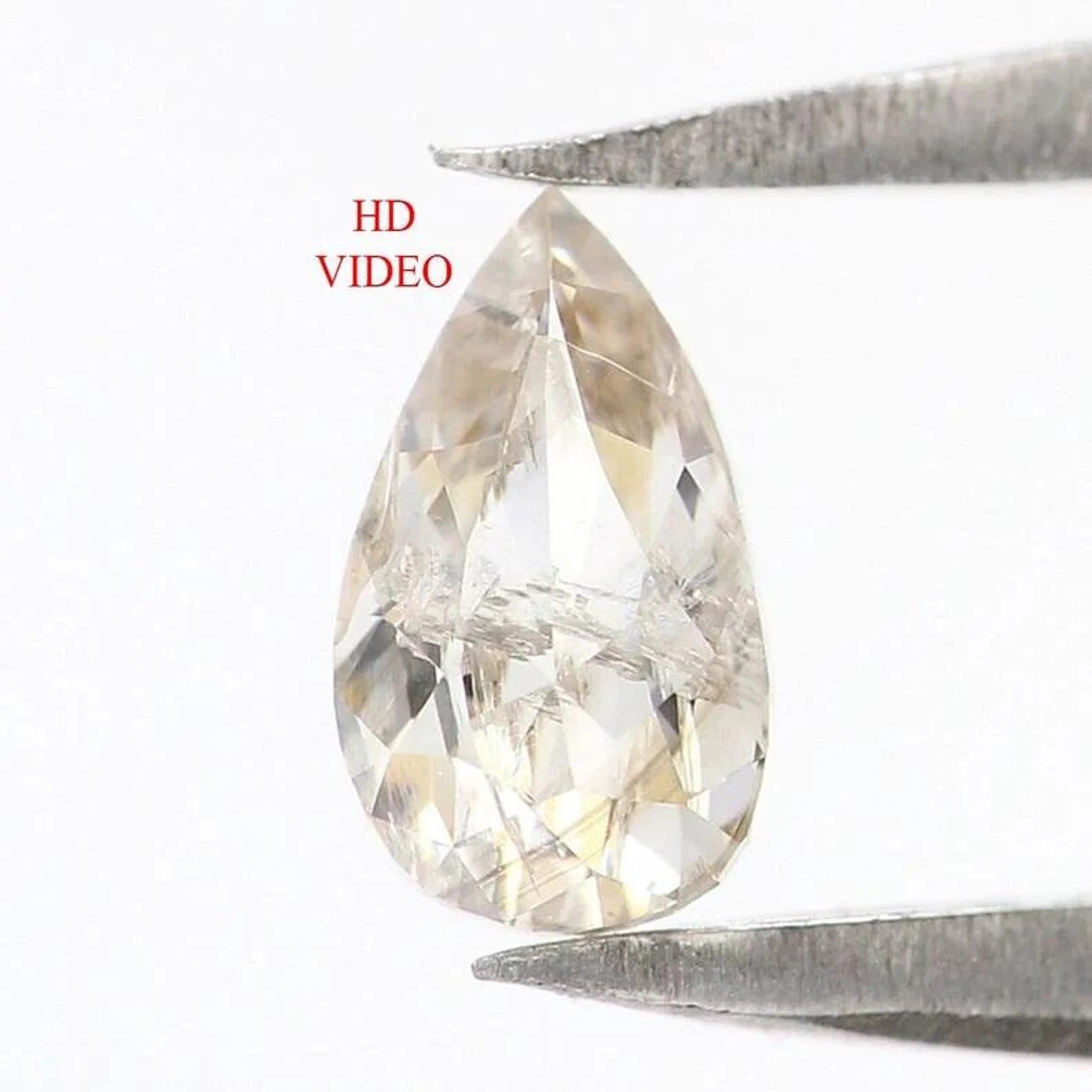 0.32 CT Natural Loose Pear Shape Diamond Brown Color Pear Cut Diamond 5.75 MM Natural Loose Diamond Brown Color Pear Rose Cut Diamond NQ1852