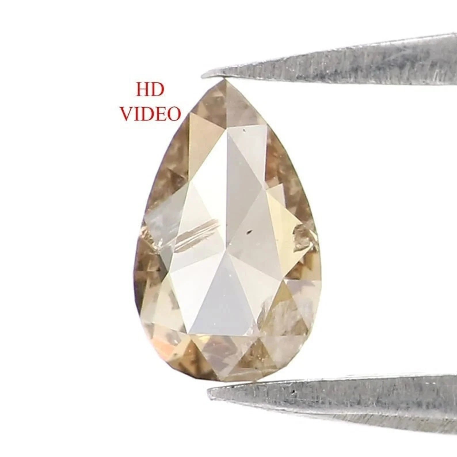 0.33 CT Natural Loose Pear Shape Diamond Brown Color Pear Cut Diamond 6.10 MM Natural Loose Diamond Brown Color Pear Rose Cut Diamond NQ6996